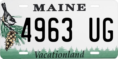 ME license plate 4963UG