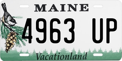 ME license plate 4963UP