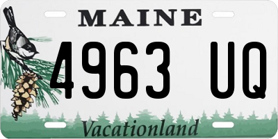 ME license plate 4963UQ