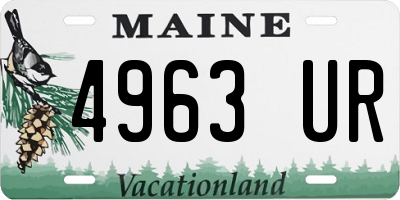 ME license plate 4963UR