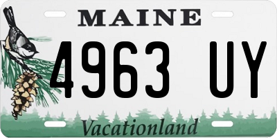 ME license plate 4963UY