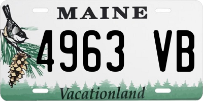 ME license plate 4963VB