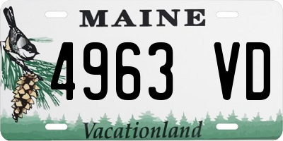 ME license plate 4963VD