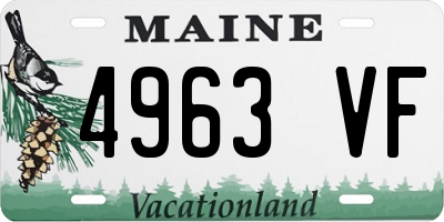 ME license plate 4963VF