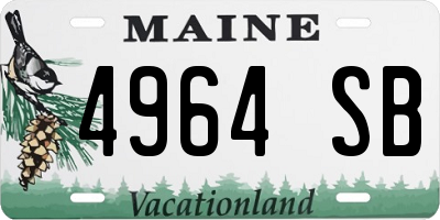 ME license plate 4964SB