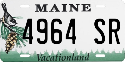 ME license plate 4964SR