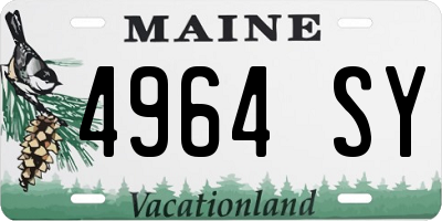 ME license plate 4964SY