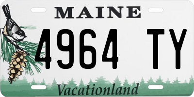 ME license plate 4964TY