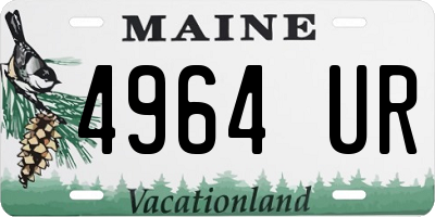 ME license plate 4964UR