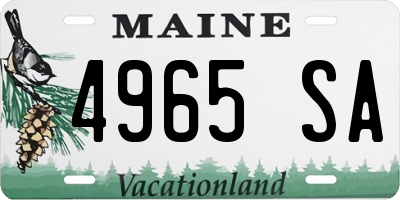 ME license plate 4965SA