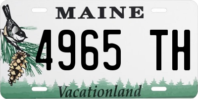 ME license plate 4965TH