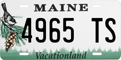 ME license plate 4965TS