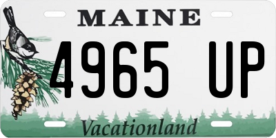 ME license plate 4965UP