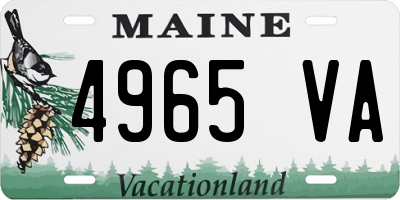 ME license plate 4965VA