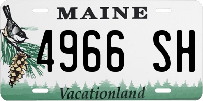 ME license plate 4966SH