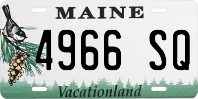 ME license plate 4966SQ