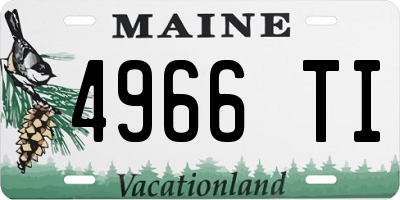 ME license plate 4966TI