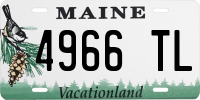 ME license plate 4966TL