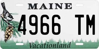 ME license plate 4966TM