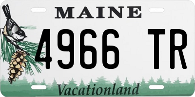 ME license plate 4966TR