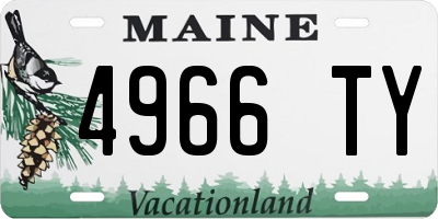 ME license plate 4966TY