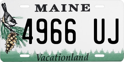 ME license plate 4966UJ