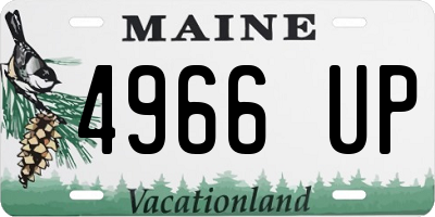 ME license plate 4966UP