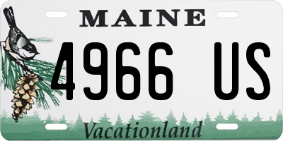 ME license plate 4966US