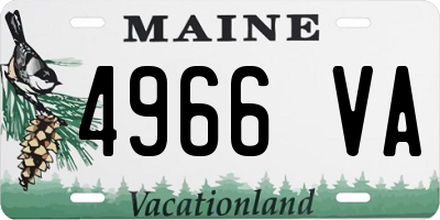 ME license plate 4966VA