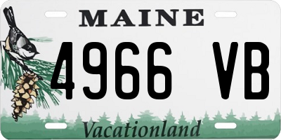 ME license plate 4966VB