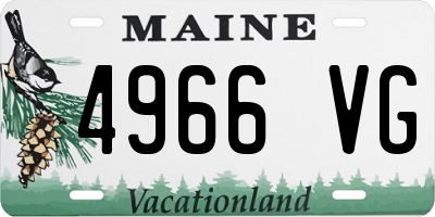 ME license plate 4966VG