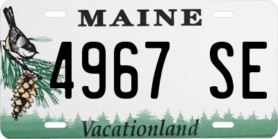 ME license plate 4967SE