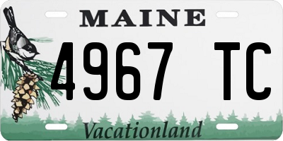 ME license plate 4967TC