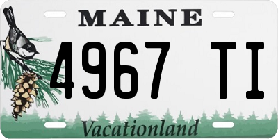 ME license plate 4967TI