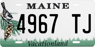 ME license plate 4967TJ