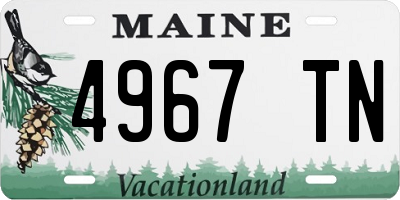 ME license plate 4967TN