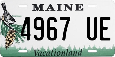ME license plate 4967UE