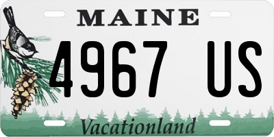 ME license plate 4967US