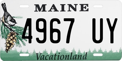 ME license plate 4967UY