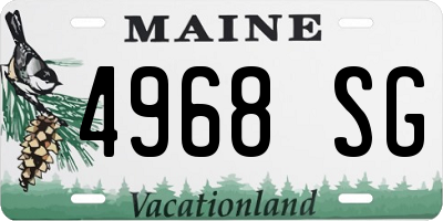 ME license plate 4968SG