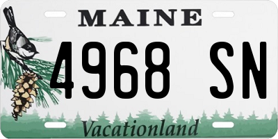 ME license plate 4968SN