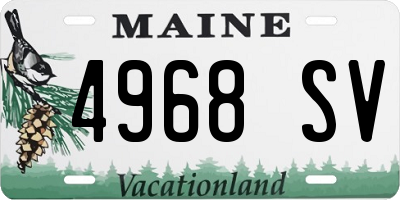 ME license plate 4968SV