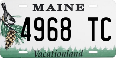ME license plate 4968TC
