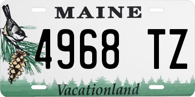 ME license plate 4968TZ