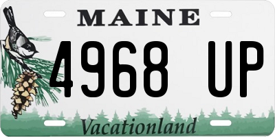 ME license plate 4968UP