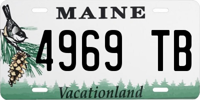ME license plate 4969TB