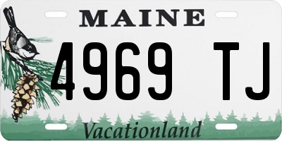 ME license plate 4969TJ
