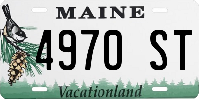 ME license plate 4970ST