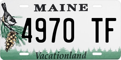 ME license plate 4970TF