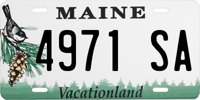 ME license plate 4971SA